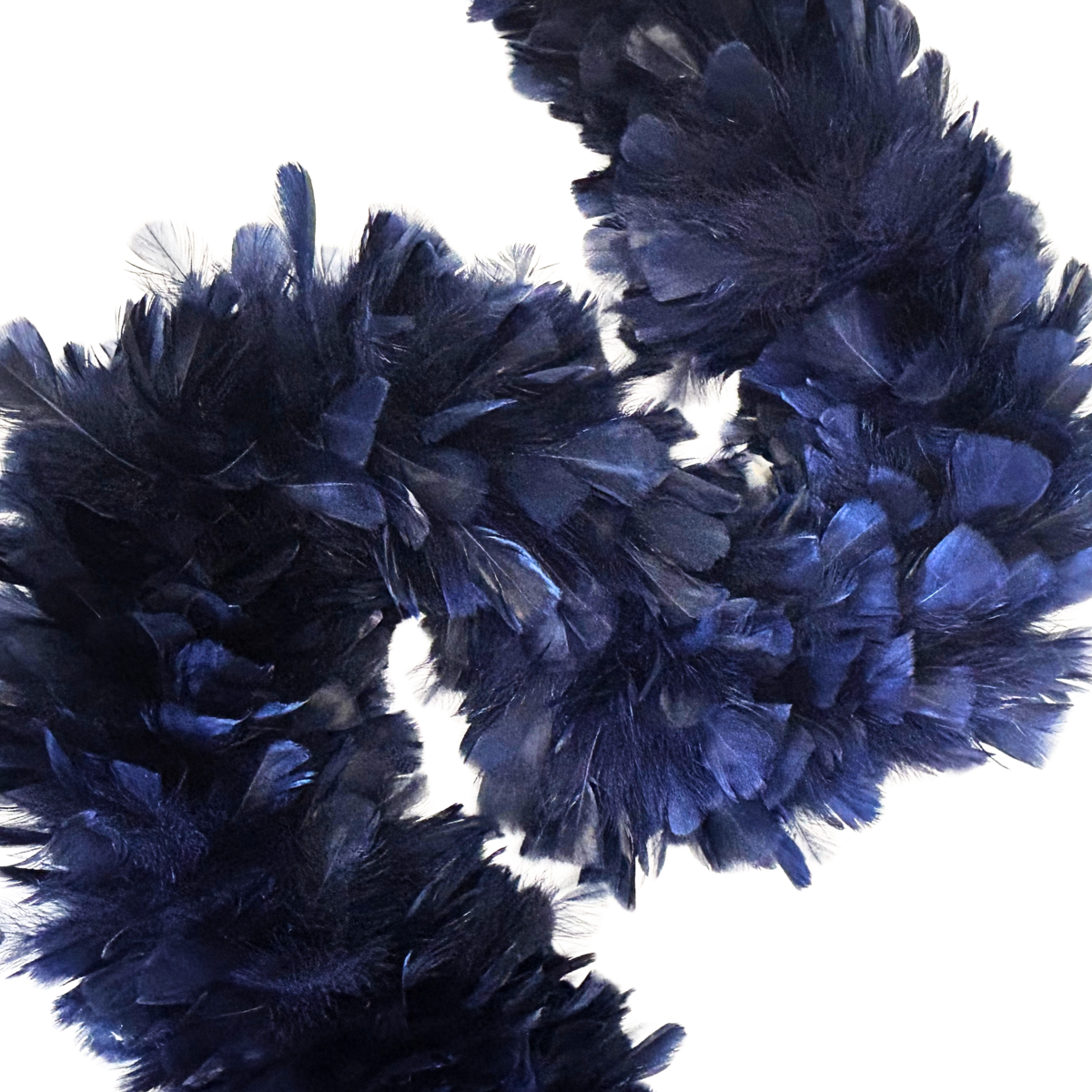 Turkey Boa 8-10 inch diameter   2yd --Navy