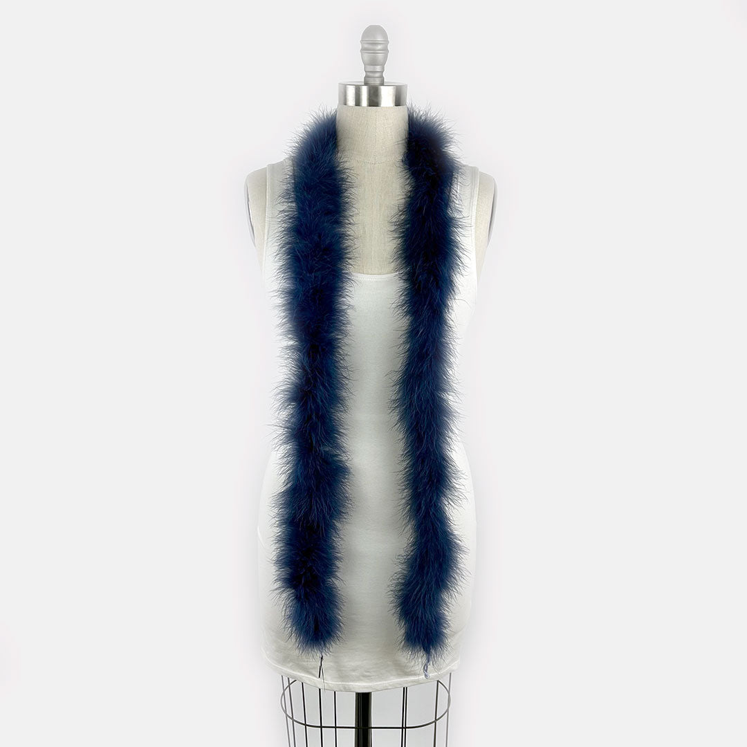 Full Marabou Feather Boa - Navy Blue