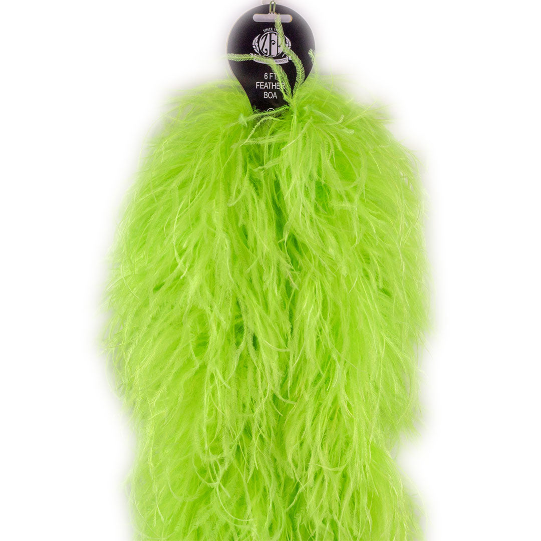 Neon Green 6 Ply Ostrich Feather Boa