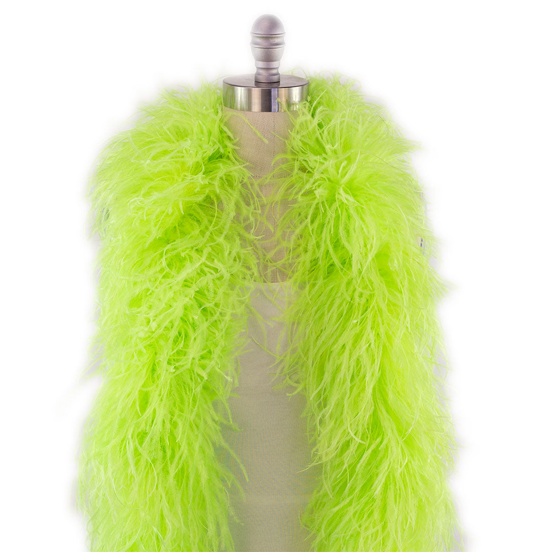 Neon Green 6 Ply Ostrich Feather Boa