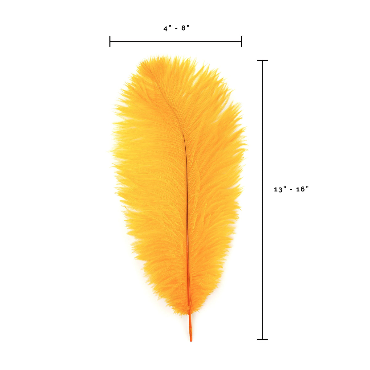 Ostrich Feathers 13-16" Drabs - Mango