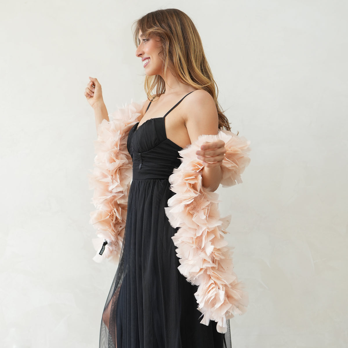 Turkey Feather Boa 6-8" - Champagne