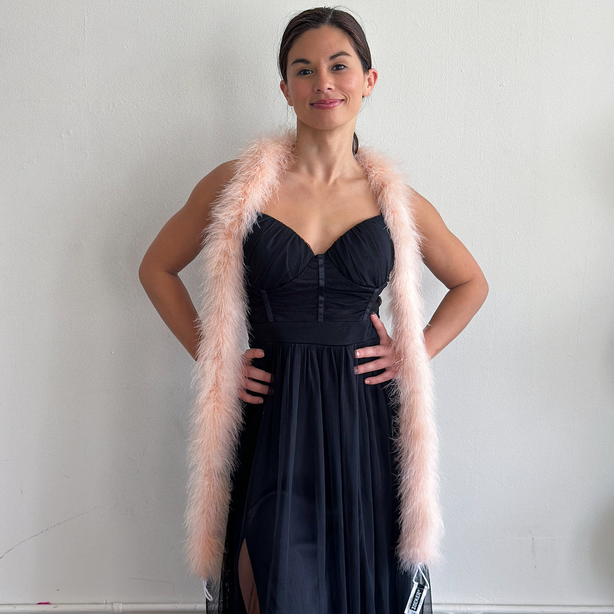 Full Marabou Feather Boa - Champagne
