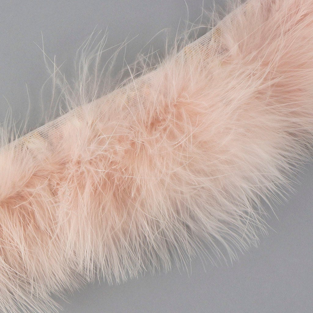Marabou Feather Fringe Champagne