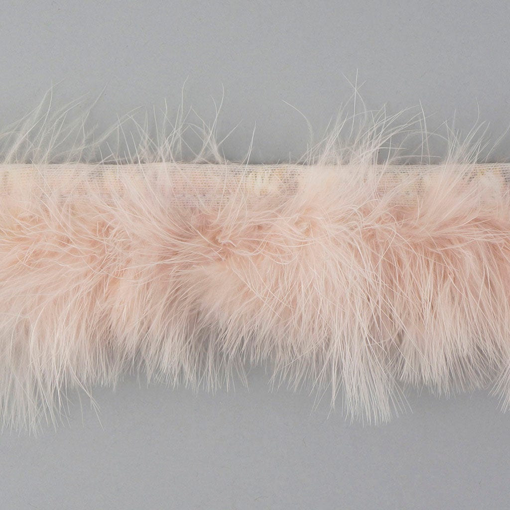 Marabou Feather Fringe Champagne