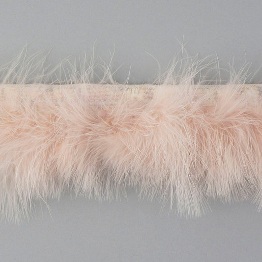 Marabou Feather Fringe Champagne