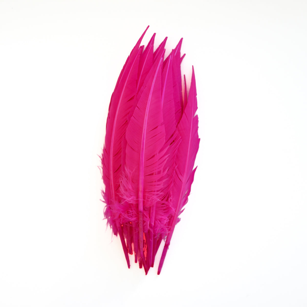 Pink Orient Dagger Turkey Quill Feathers 9-12"