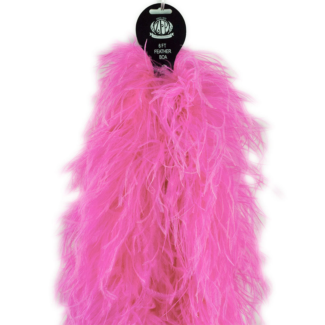 Hot Pink 6 Ply Ostrich Feather Boa