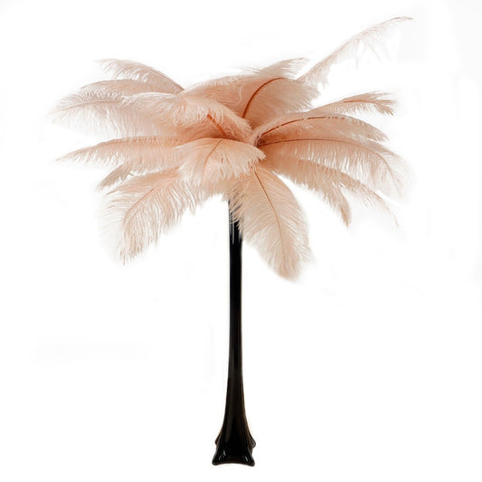 Ostrich Eiffel Tower Centerpiece Champagne With Black Vase