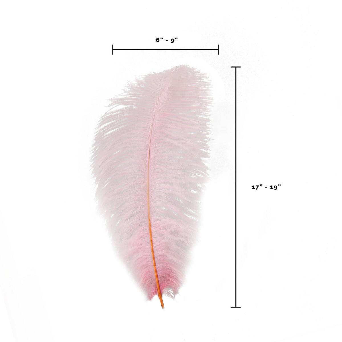 Large Ostrich Feathers - 17"+ Drabs - Candy Pink