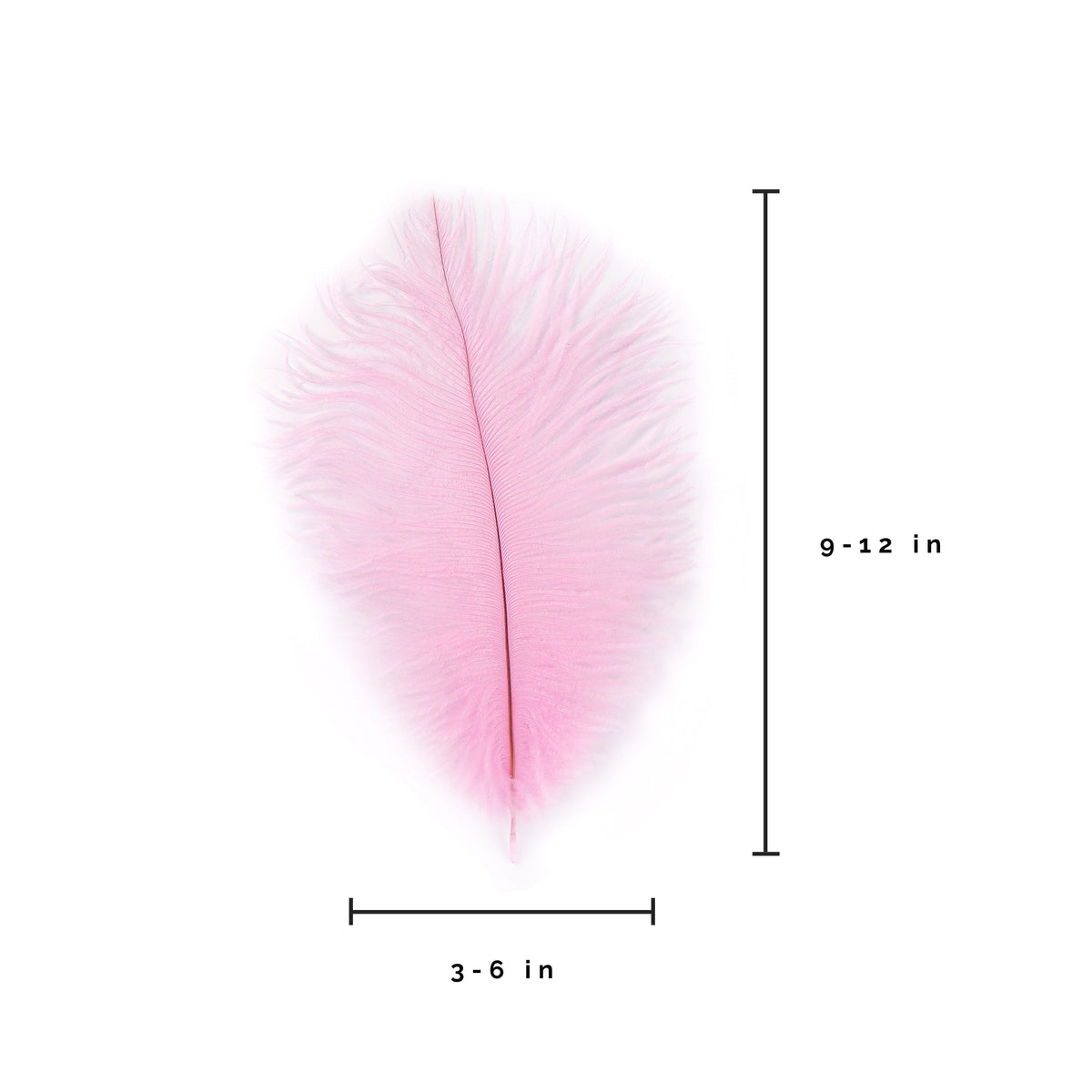 Ostrich Feathers 9-12" Drabs -  Candy Pink
