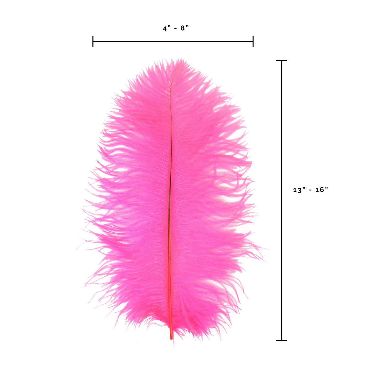 Ostrich Feathers 13-16" Drabs - Pink Orient