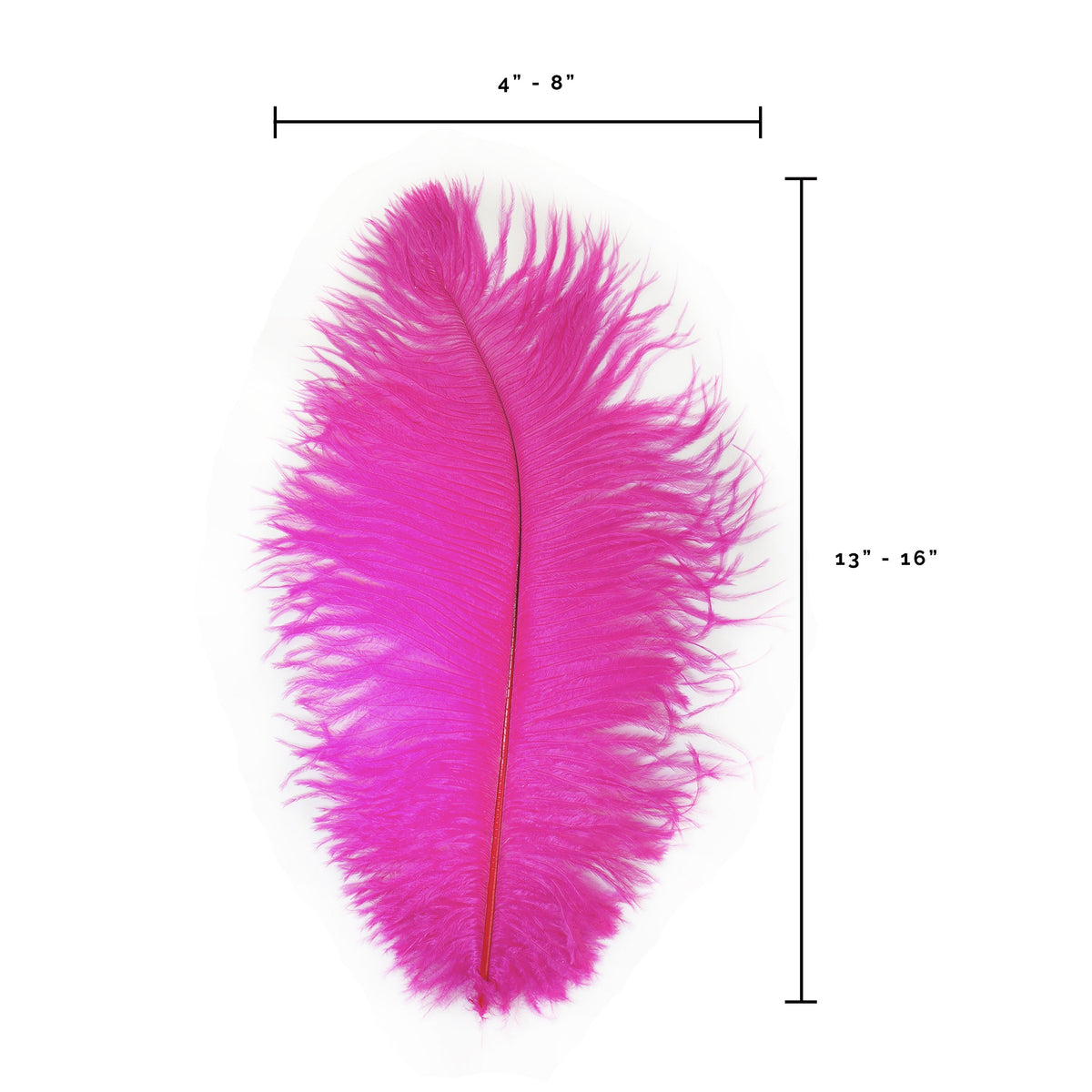 Ostrich Feathers 13-16" Drabs - Shocking Pink