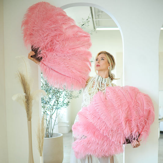 Ostrich Fan with Prime Ostrich Femina Feathers - Met Gala Potpourri