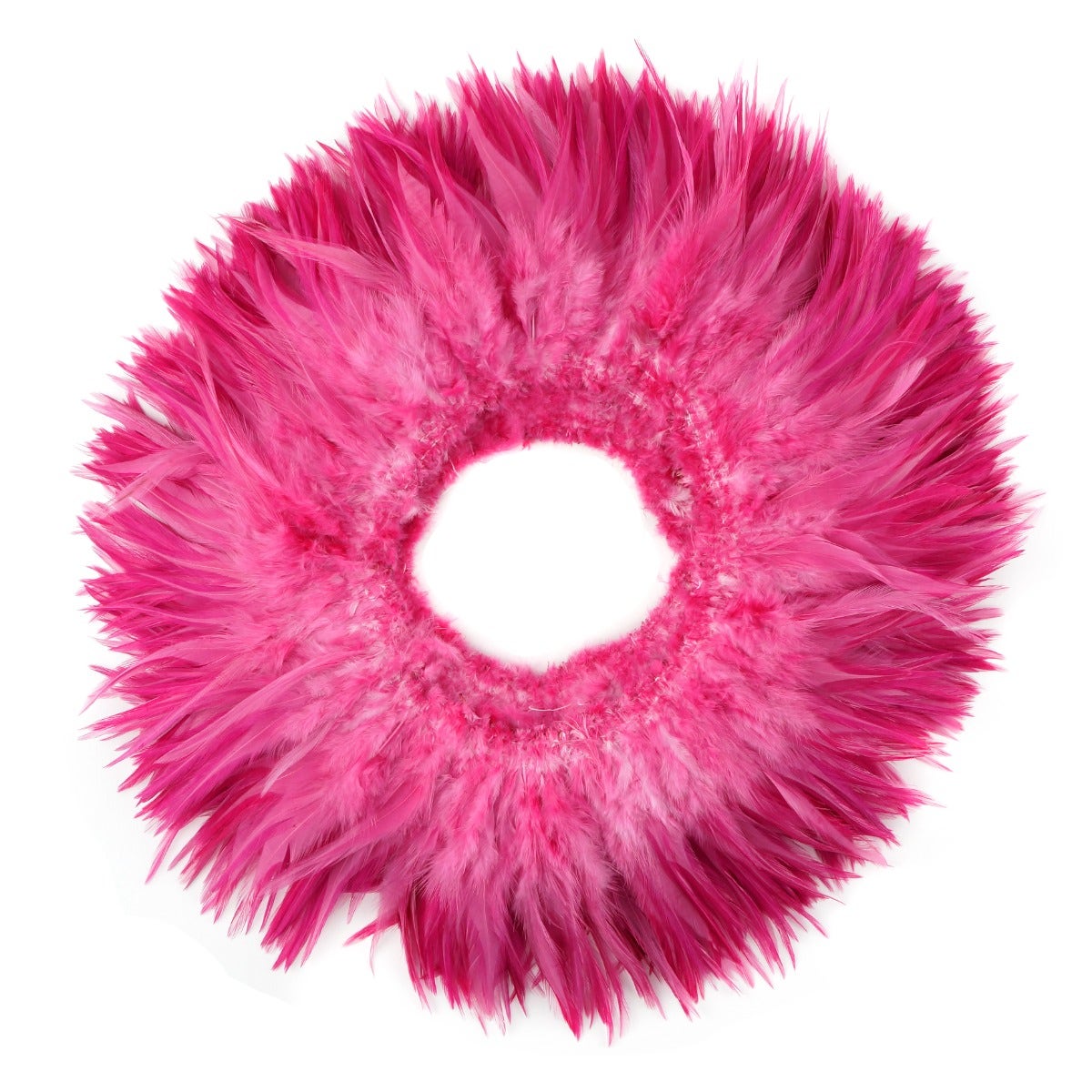 Rooster Saddles-White-Dyed 1YD Raspberry Sorbet