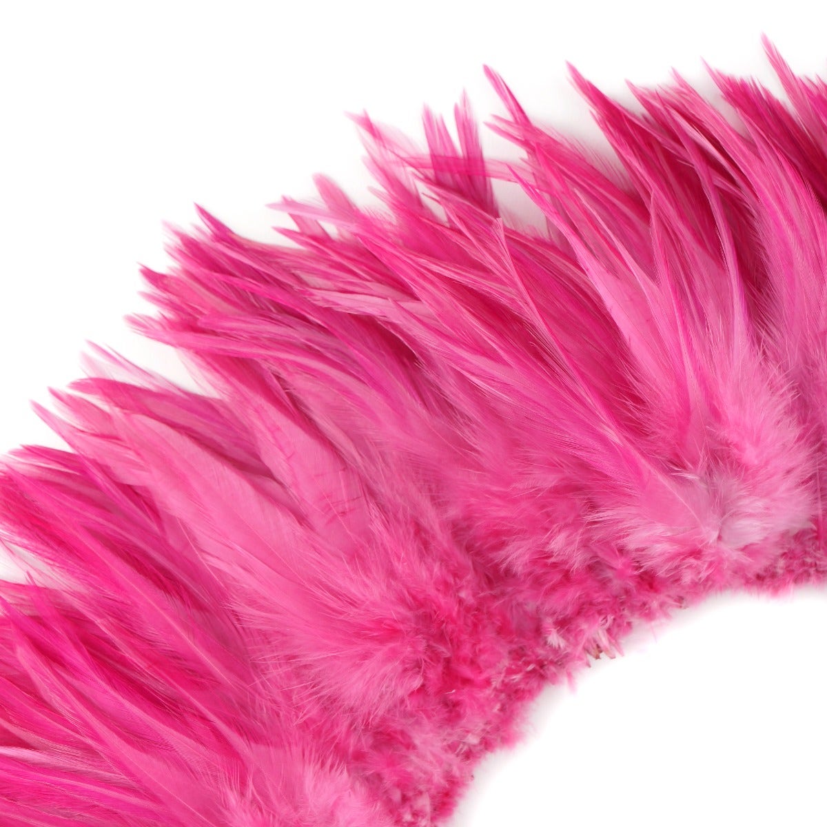 1 Yard Strung Rooster Saddles -  Pink Orient