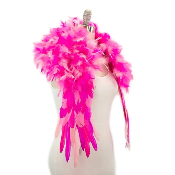 Flamingo Pink Feather Shrug