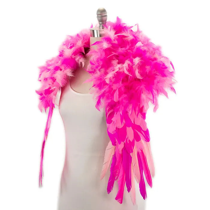 Flamingo Pink Feather Shrug