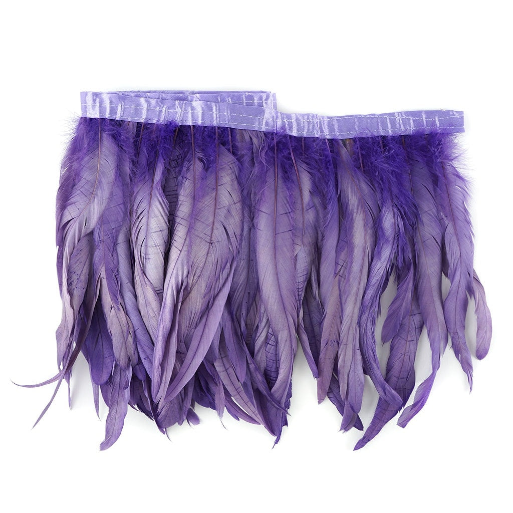 Bleach Dyed Coque Tail Fringe - 10-12" - Fl Lilac