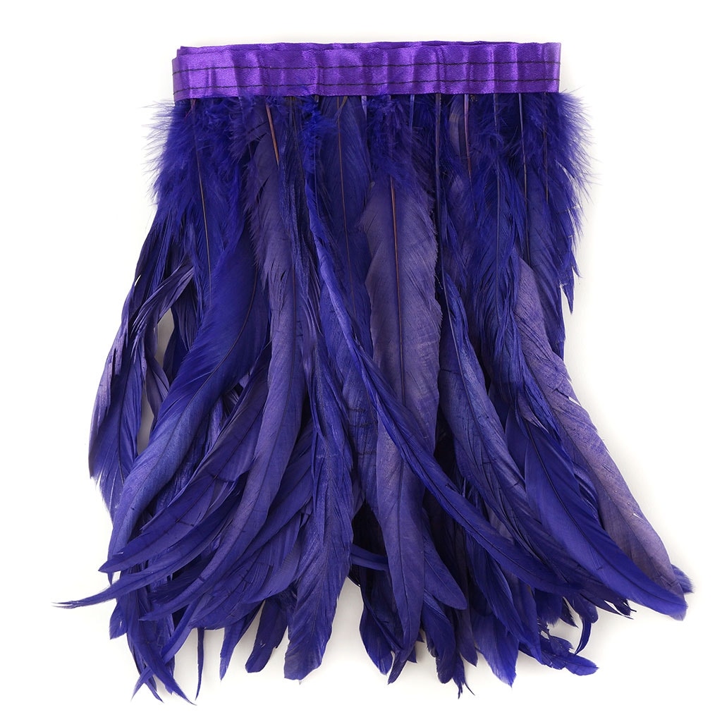Bleach Dyed Coque Tail Fringe - 10-12" - Regal