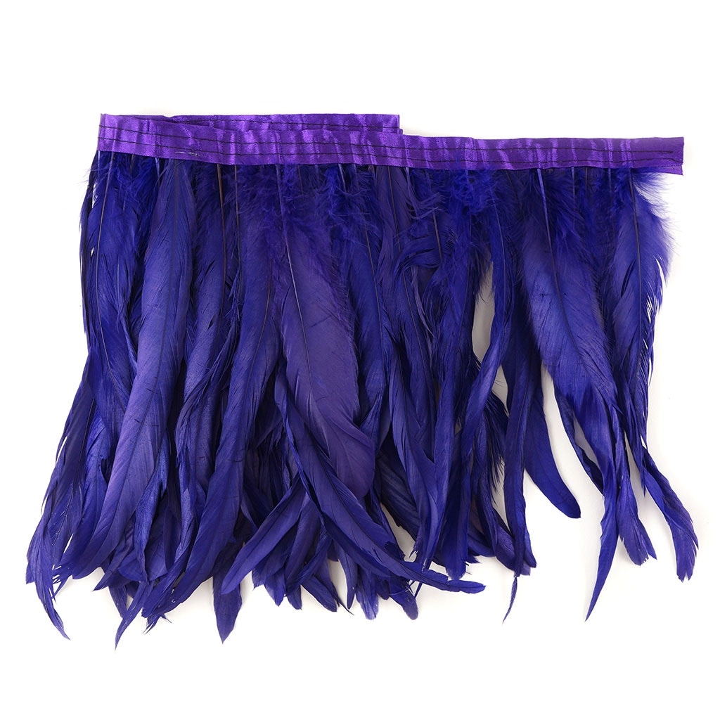 Bleach Dyed Coque Tail Fringe - 10-12" - Regal