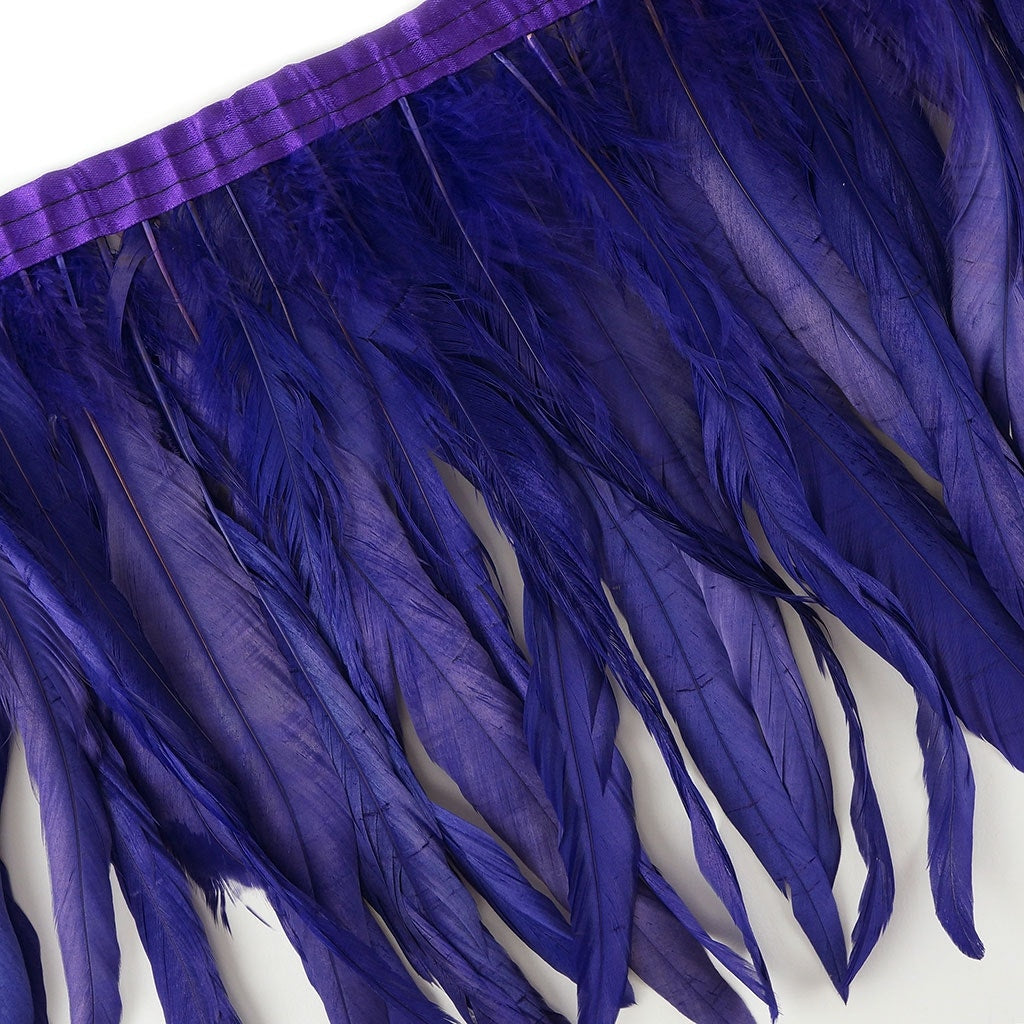 Bleach Dyed Coque Tail Fringe - 10-12" - Regal