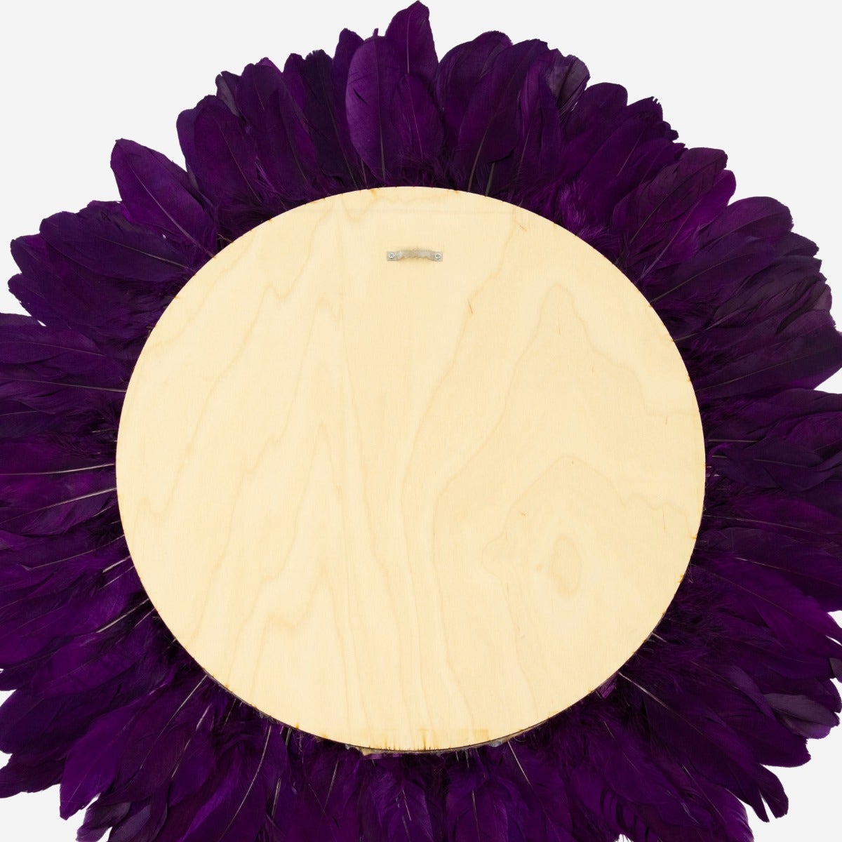 Unique Decorative Feather Wall Art Inspired by African JuJu Hats - Purple
