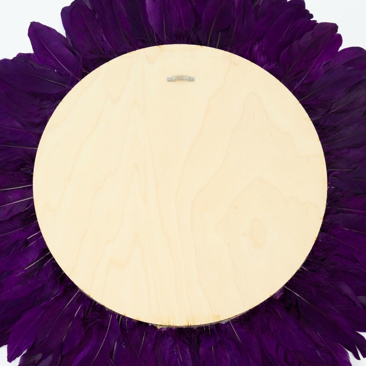 Unique Decorative Feather Wall Art Inspired by African JuJu Hats - Purple