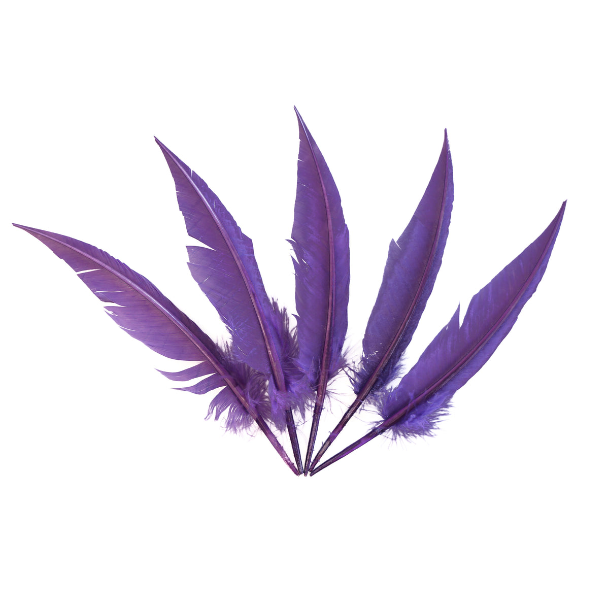 Lavender Dagger Turkey Quill Feathers 9-12"