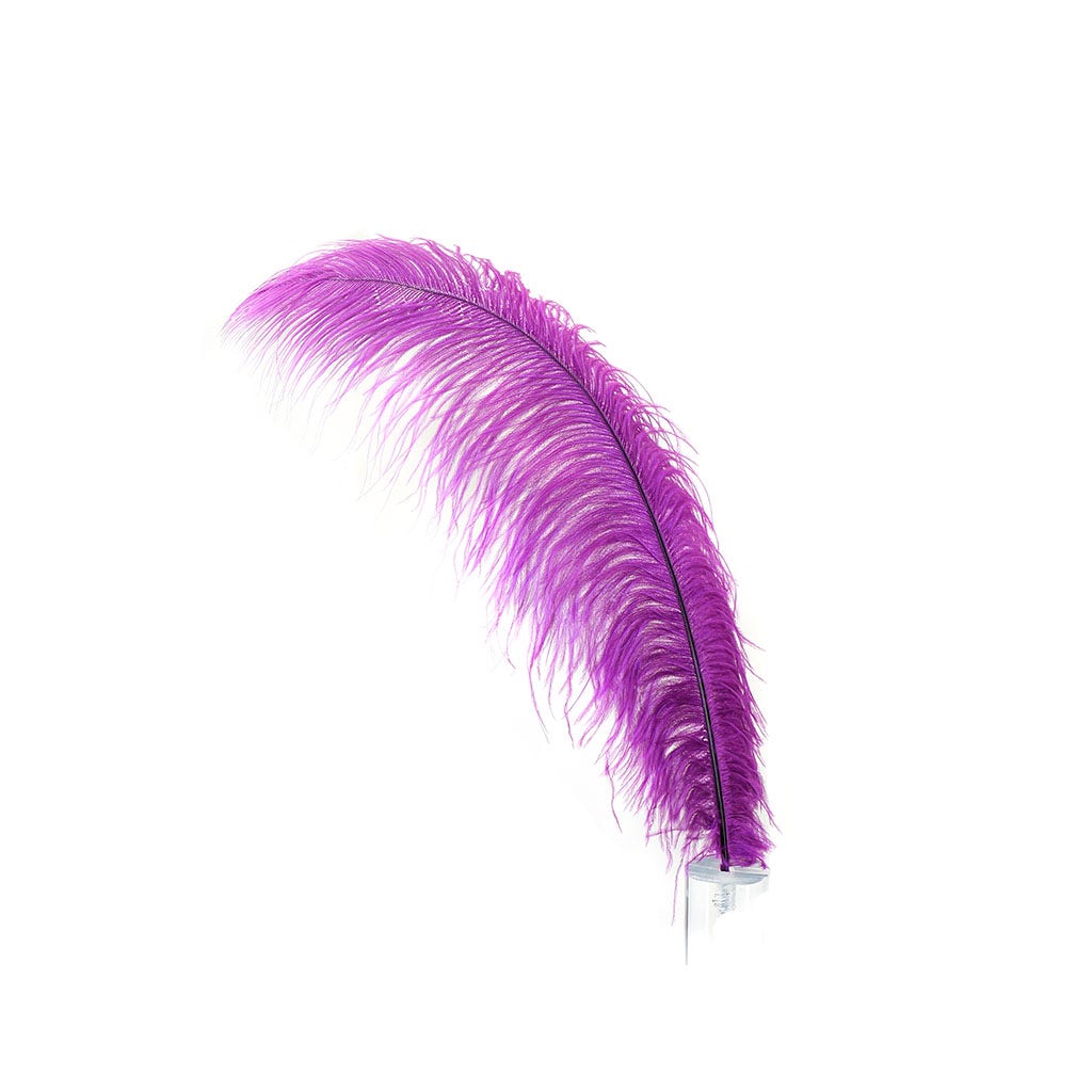 Large Ostrich Feathers - 17"+ Drabs - Purple