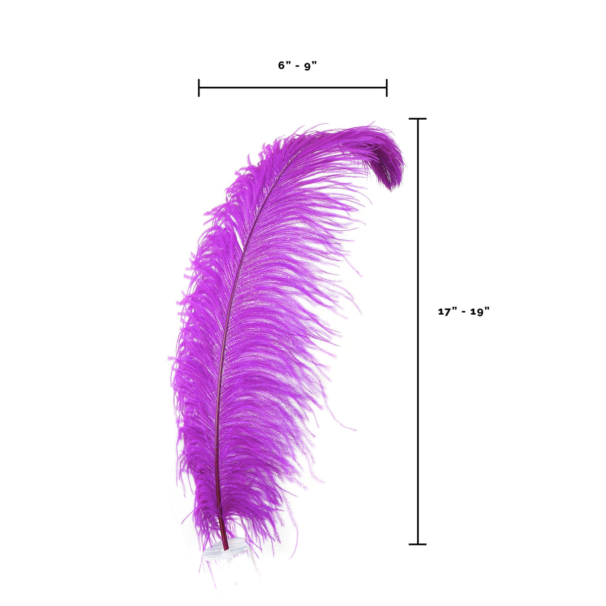 Large Ostrich Feathers - 17"+ Drabs - Very Berry