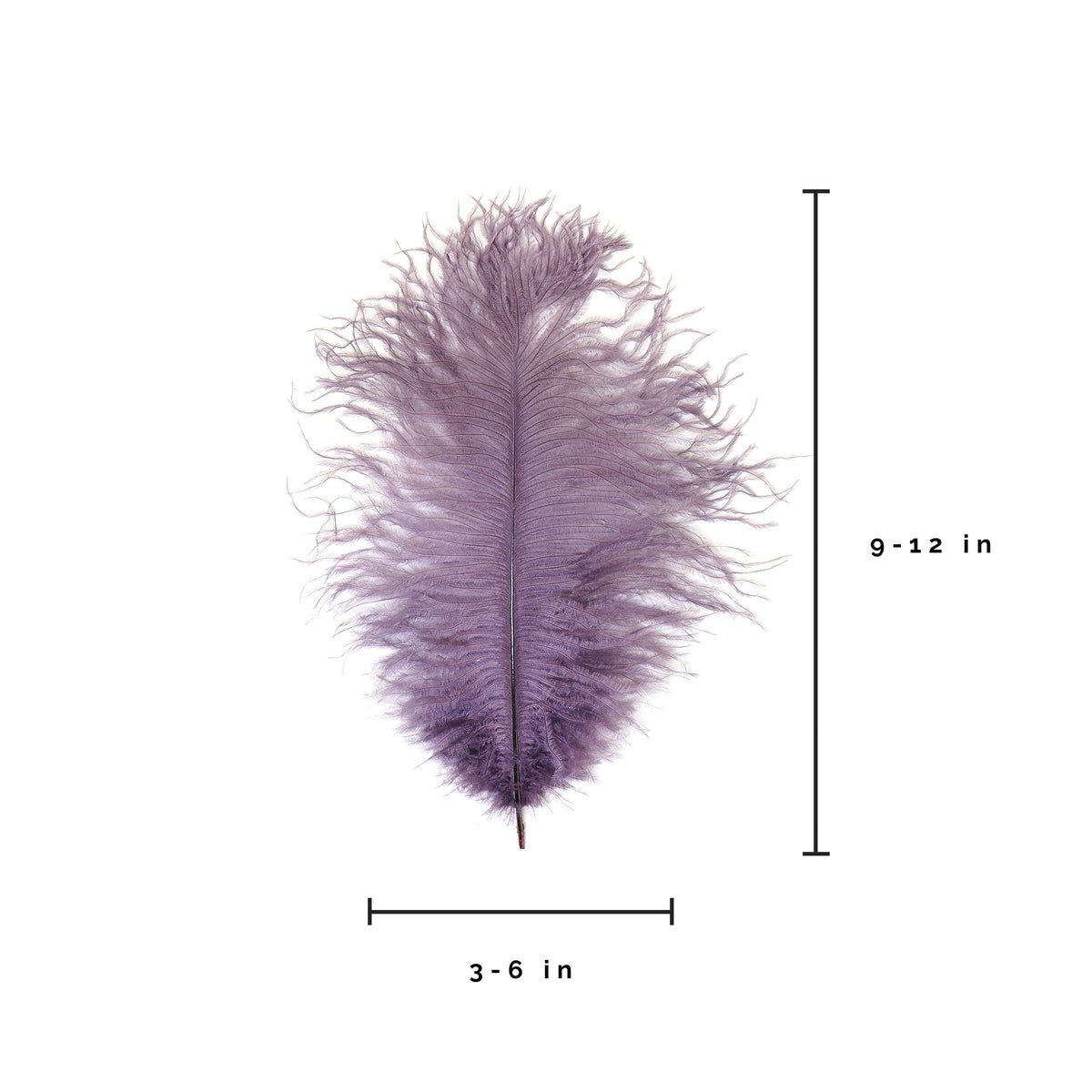 Ostrich Feathers 9-12" Drabs -  Amethyst