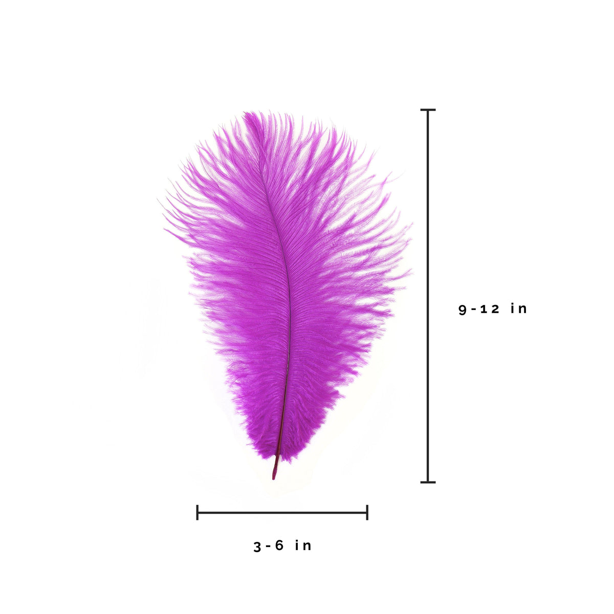 Ostrich Feathers 9-12" Drabs - Very Berry