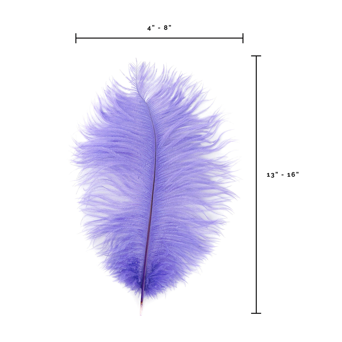 Ostrich Feathers 13-16" Drabs - Lavender