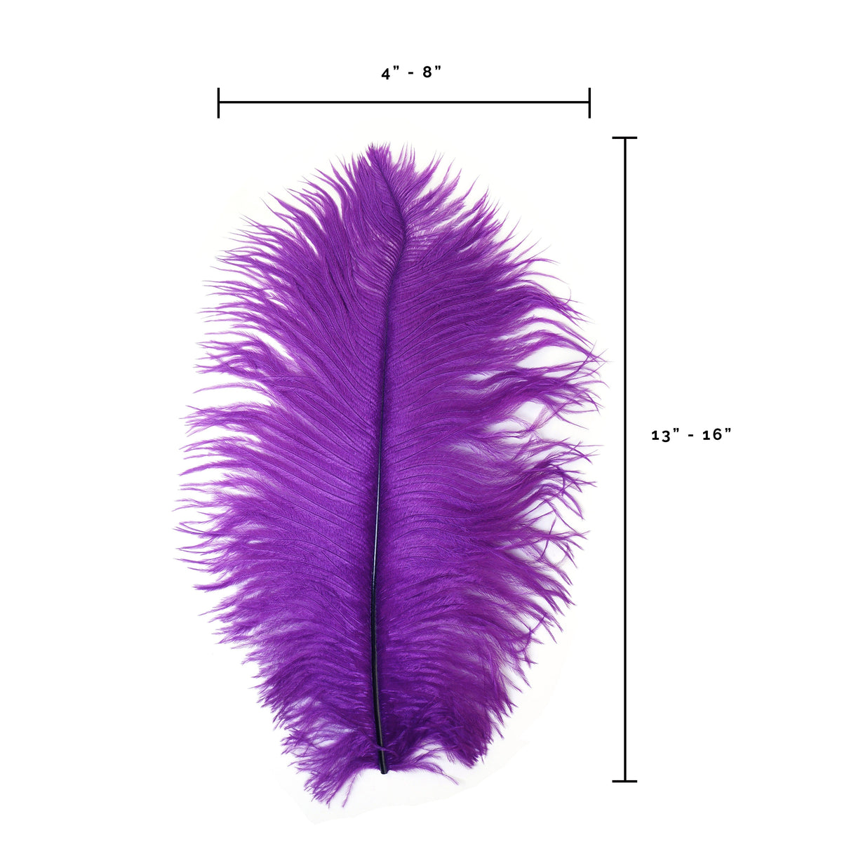 Ostrich Feathers 13-16" Drabs - Purple