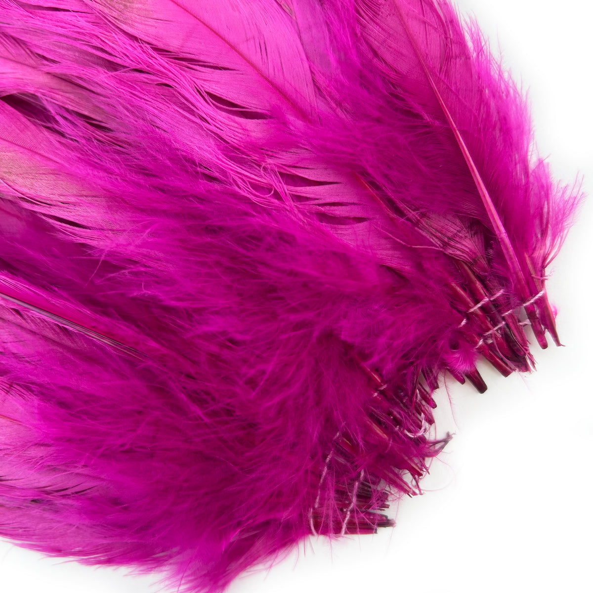 ROOSTER COQUE TAIL FEATHERS BLEACH DYED 7-10” - 25 PC/PKG - Very Berry