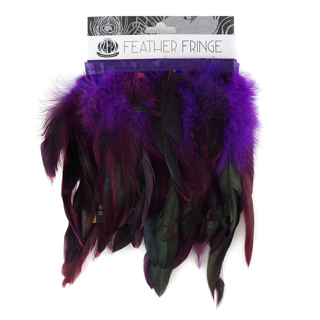 Half Bronze-Irid Schlappen Fringe Dyed Fl Lilac