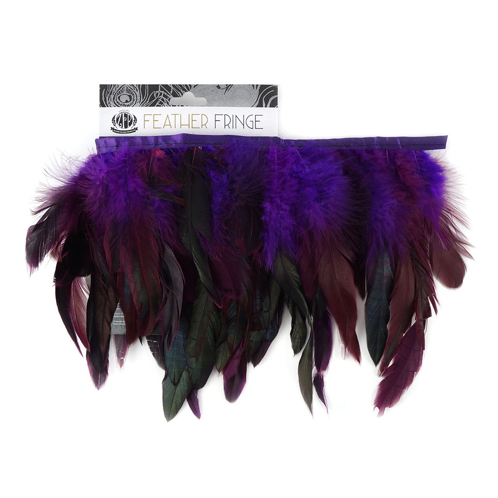 Half Bronze-Irid Schlappen Fringe Dyed Fl Lilac