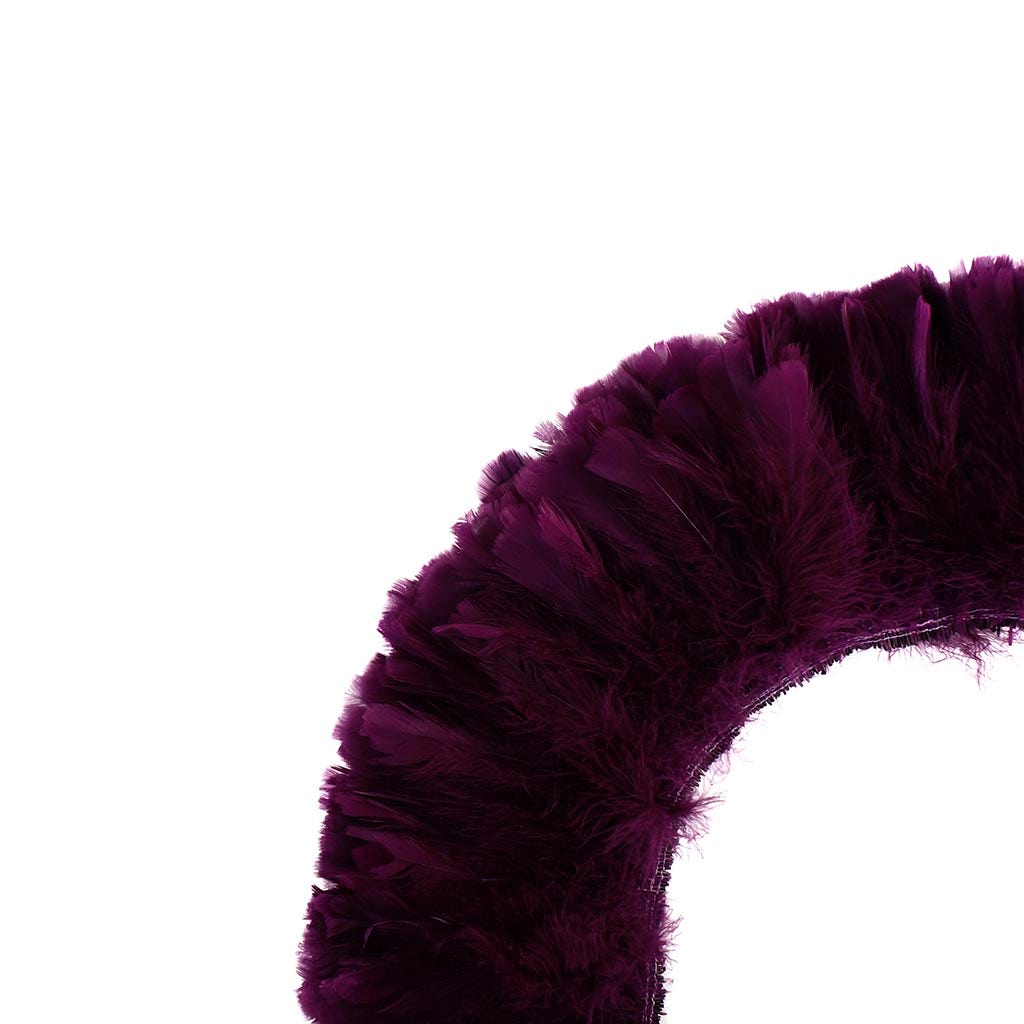 Parried Turkey Ruff Feathers -  1/2YD - Purple