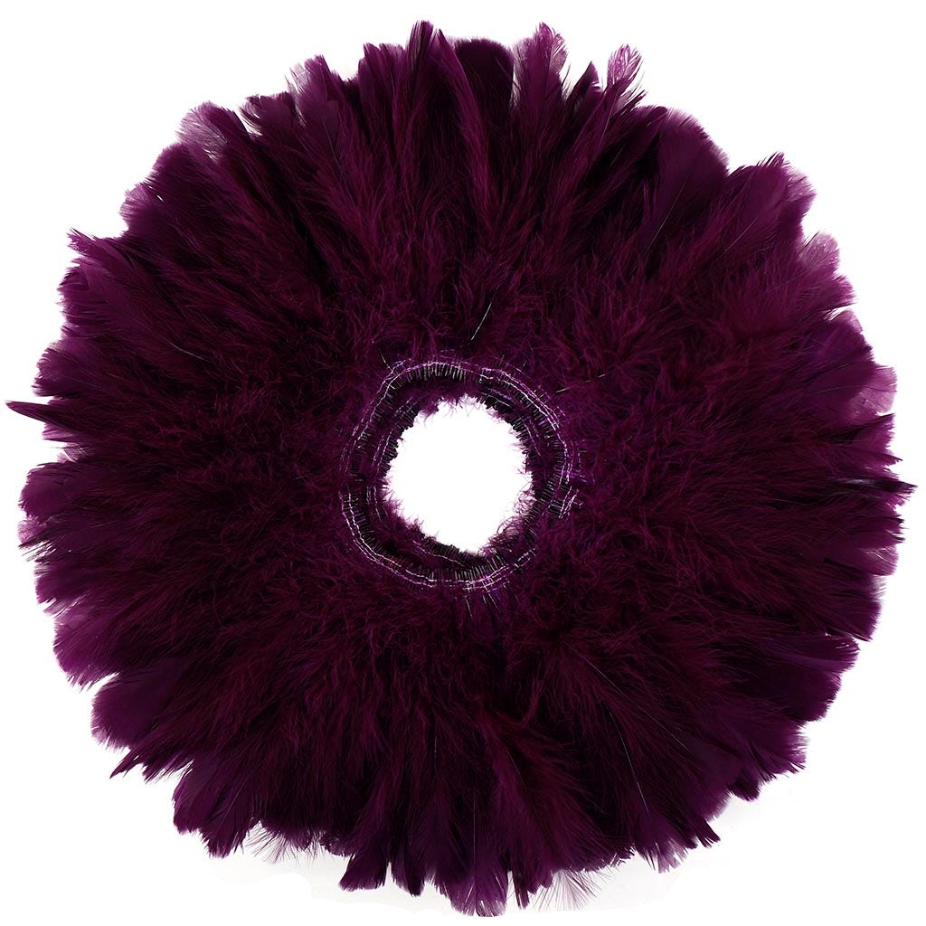 Parried Turkey Ruff Feathers -  1/2YD - Purple