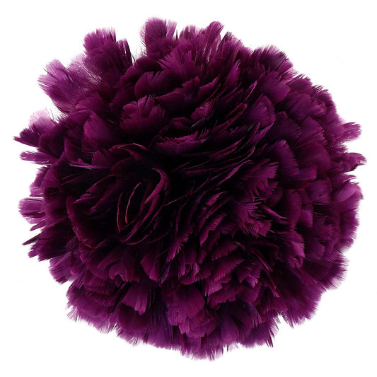 Parried Turkey Ruff Feathers -  1/2YD - Purple