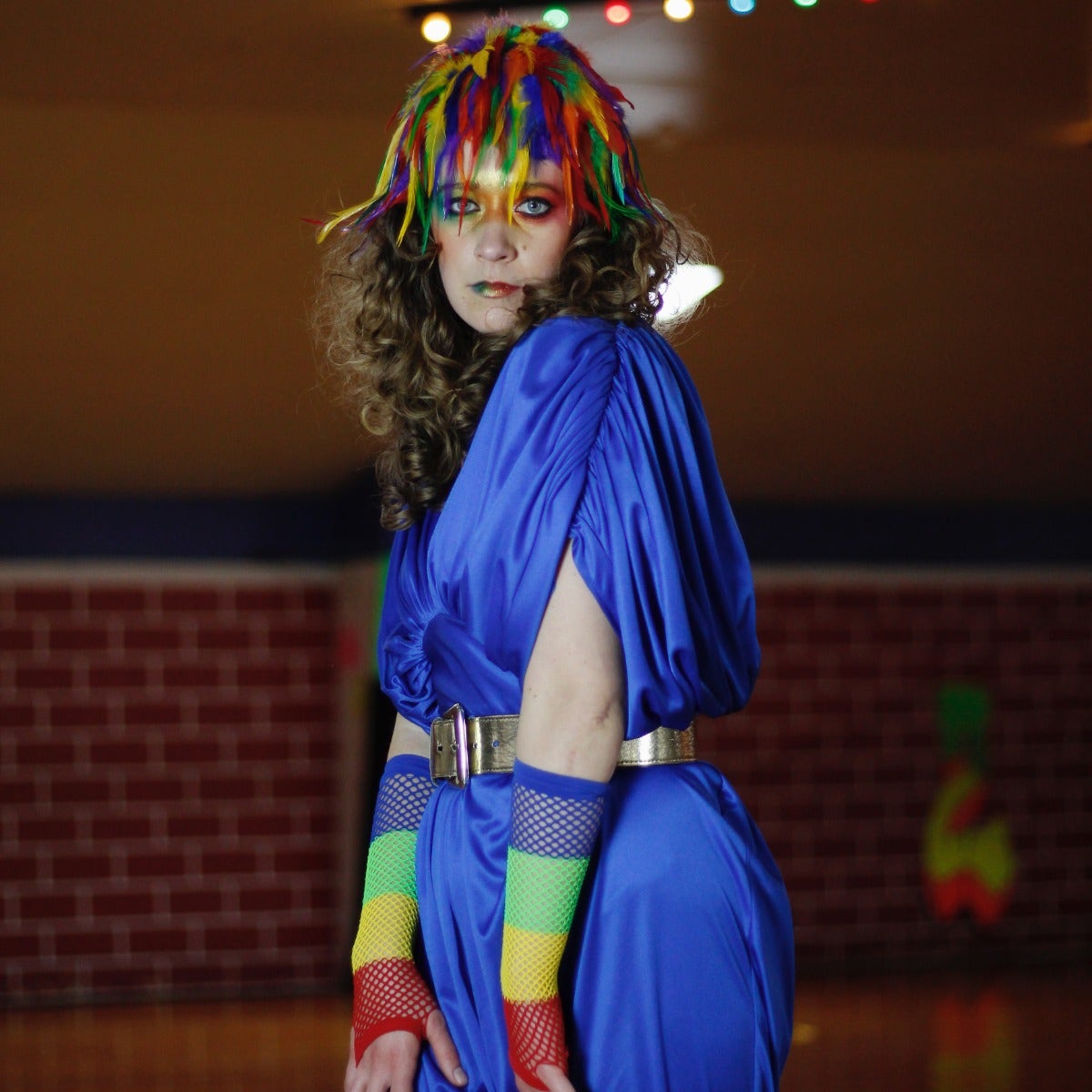 Feather Pride Wig - Rainbow Feather Wig