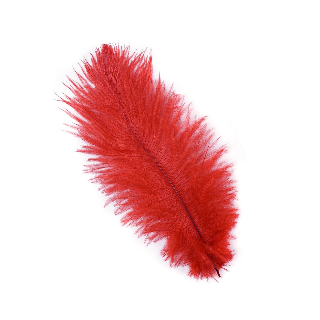 Ostrich Feathers 4-8" Drabs - Red