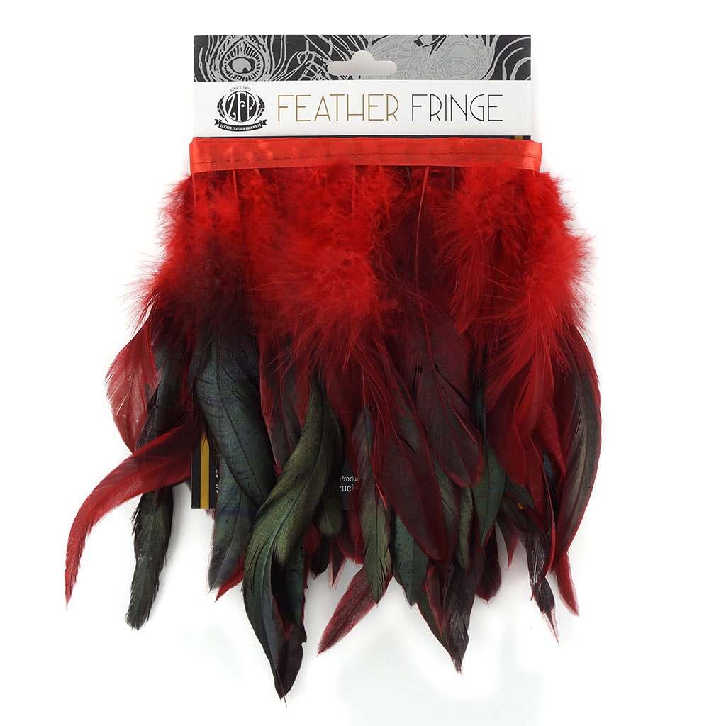 Half Bronze-Irid Schlappen Fringe Dyed Red