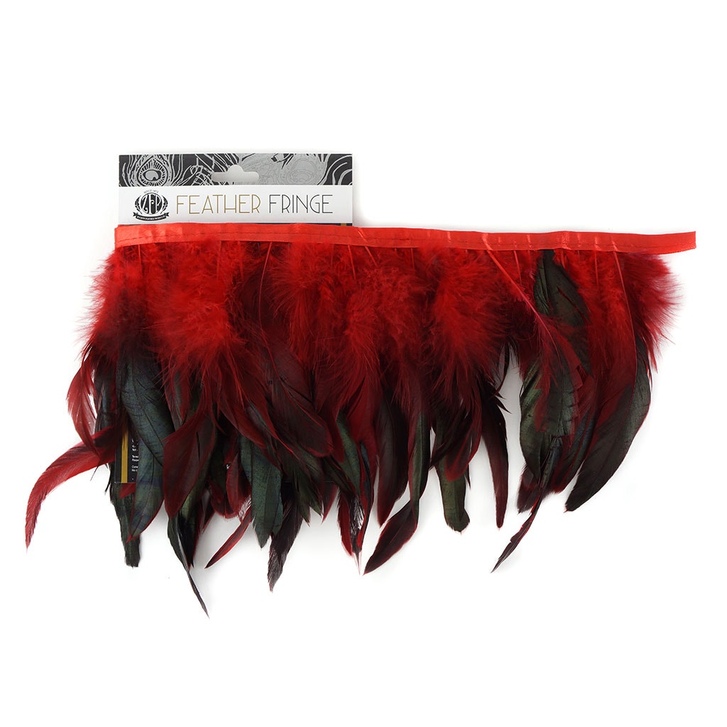 Half Bronze-Irid Schlappen Fringe Dyed Red