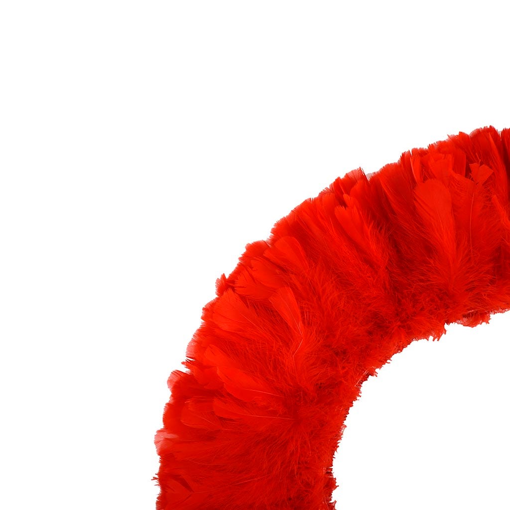 Parried Turkey Ruff Feathers - 1/2YD - Red