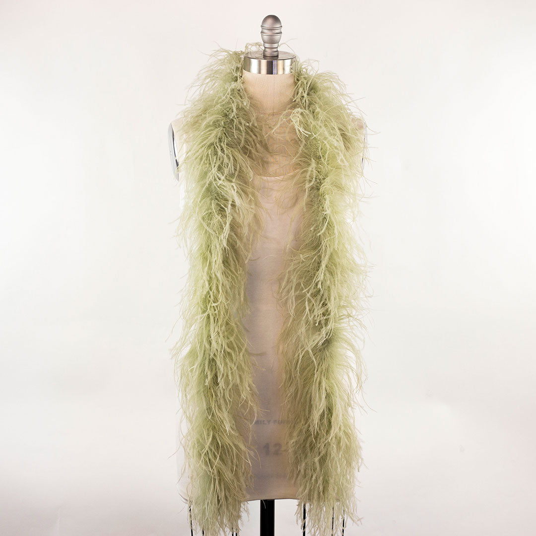 Sage Green 2 Ply Ostrich Feather Boa