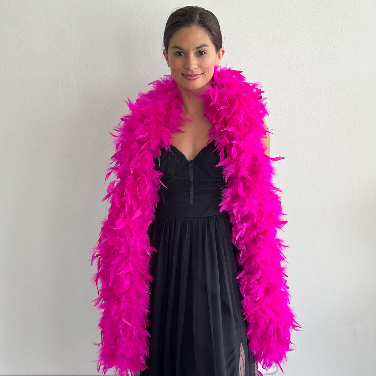 Chandelle Feather Boa - Heavyweight  - Shocking Pink