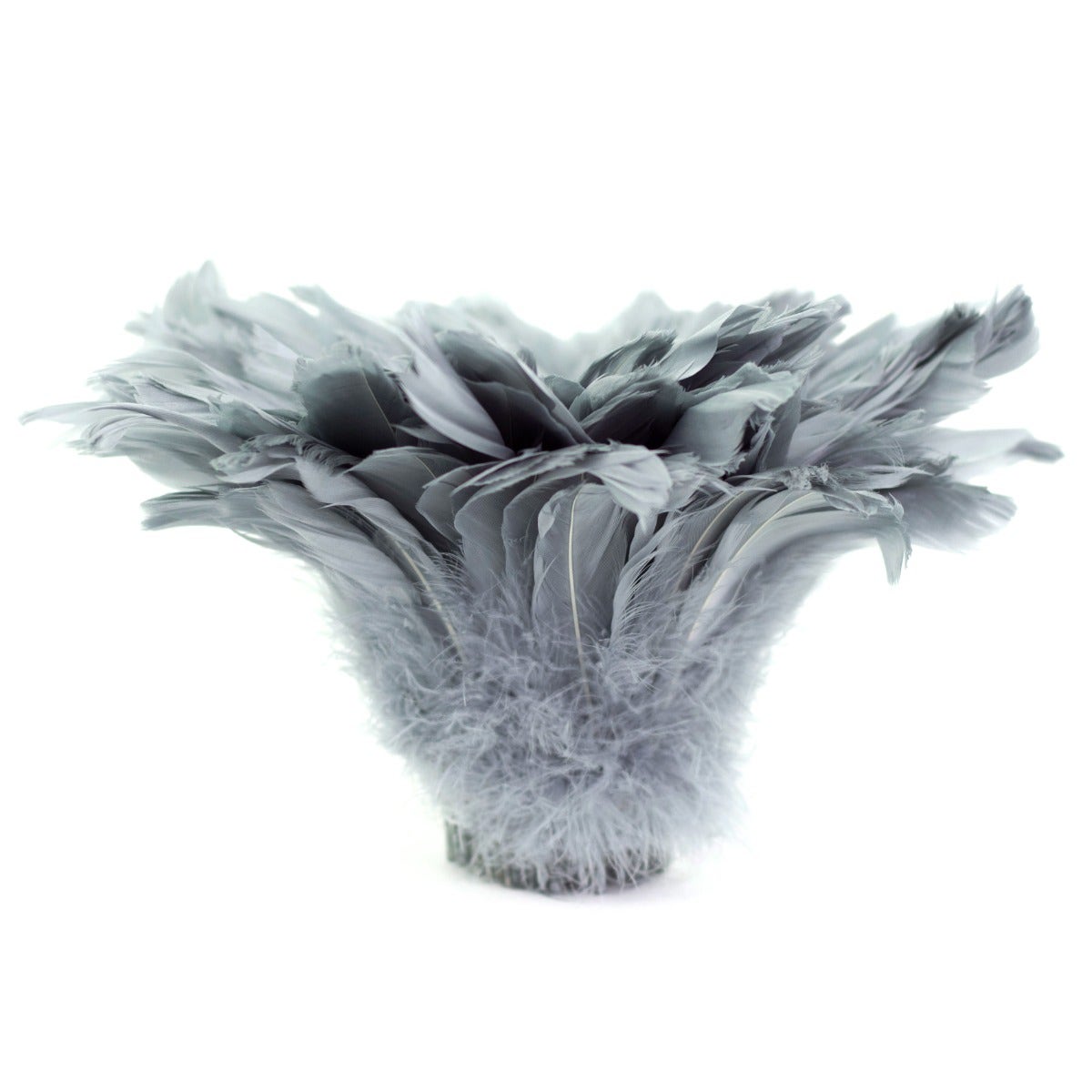 Goose Nagorie Dyed Feathers -Silver