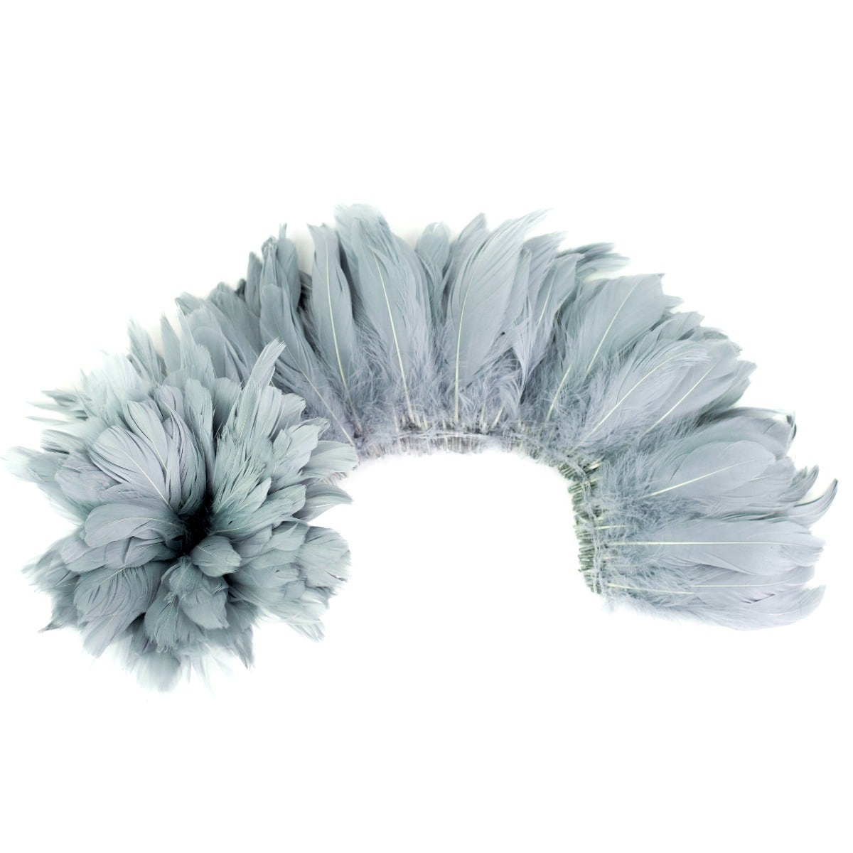 Goose Nagorie Dyed Feathers -Silver